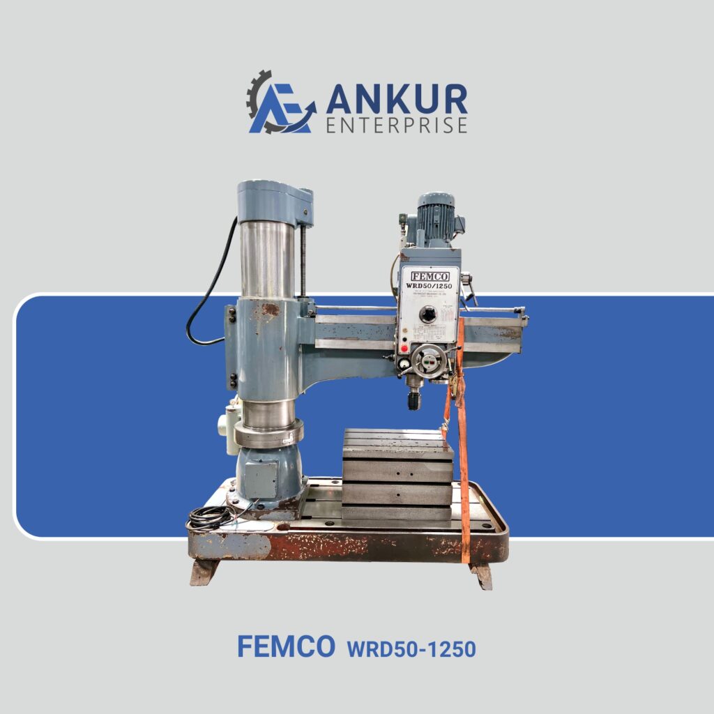 Ankur Enterprise Machinery Used Radial Arm Drill Femco-WRD50-1250