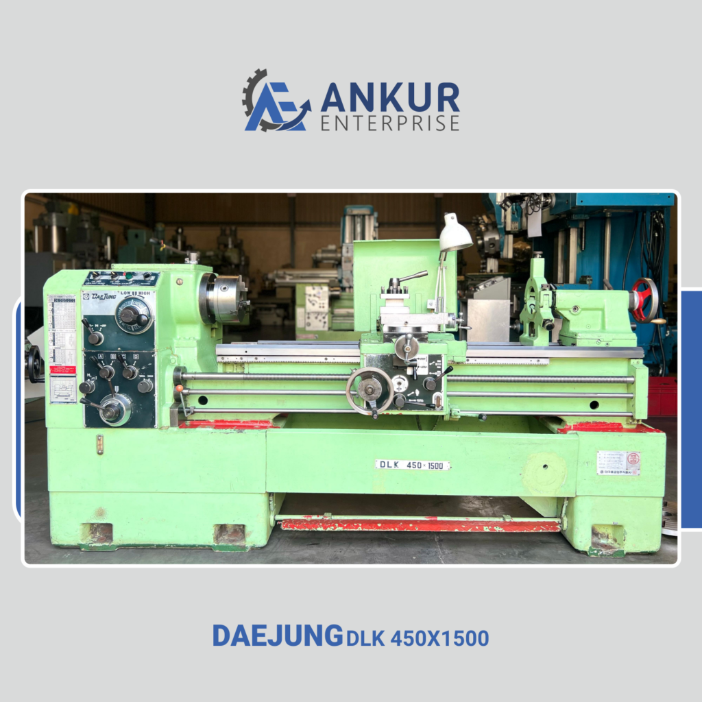 Ankur Enterprise Machinery Used Gap Bed Lathe Daejung (DLK 450X1500)